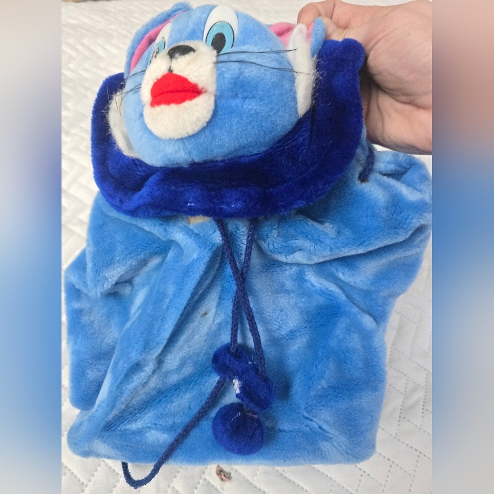 RARE Vintage Tom & Jerry Stuffed Animal drawstring pouch mini backpack 90s - Picture 9 of 11